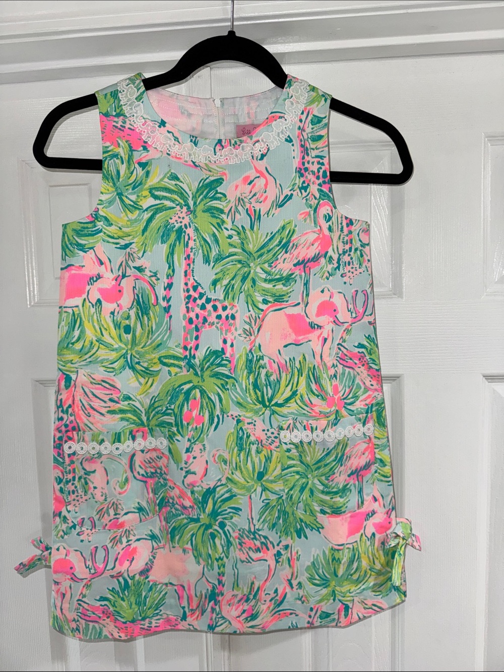 Lilly Pulitzer Girls' Tropical Animal Tank Top - Pink & Green